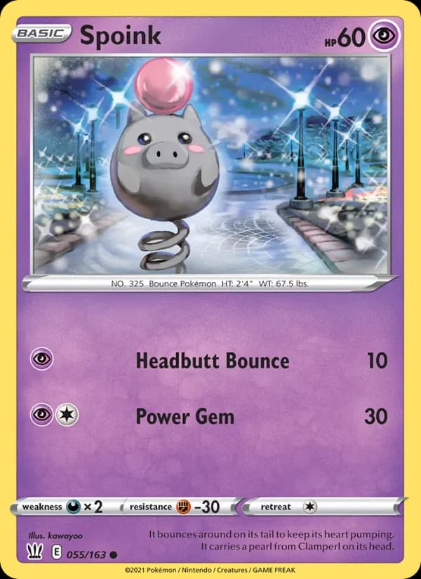 Spoink 55/163, Battle Styles