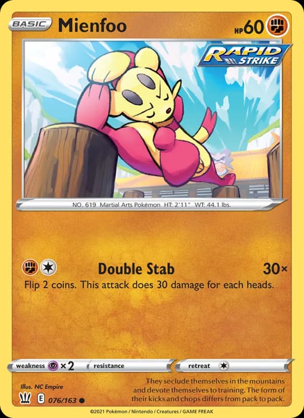Mienfoo 76/163, Battle Styles