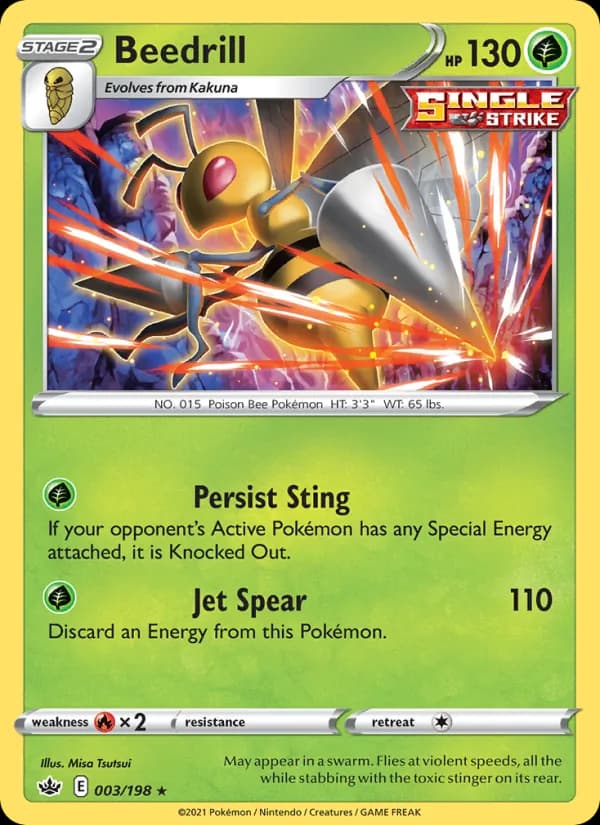 Beedrill 3/198, Chilling Reign