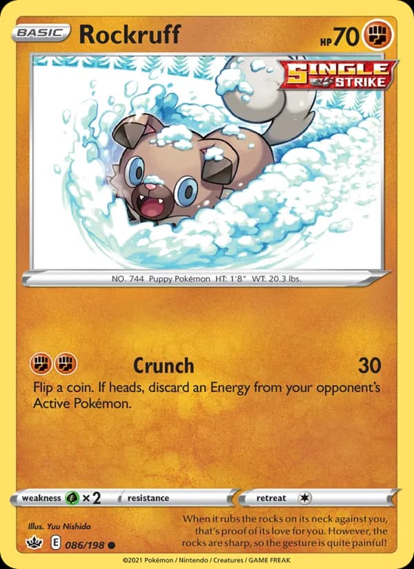 Rockruff 86/198, Chilling Reign