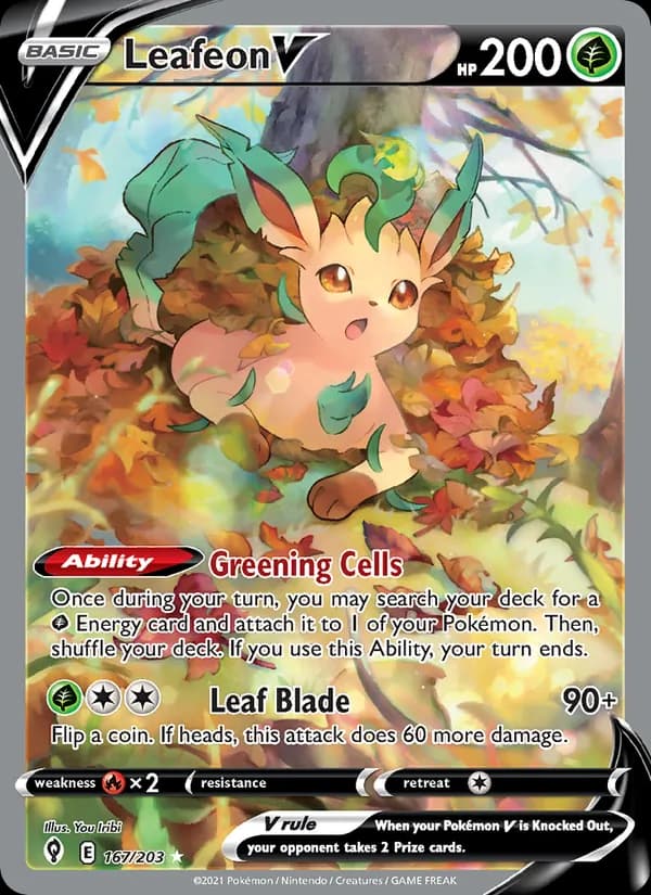 Leafeon V 167/203, Evolving Skies