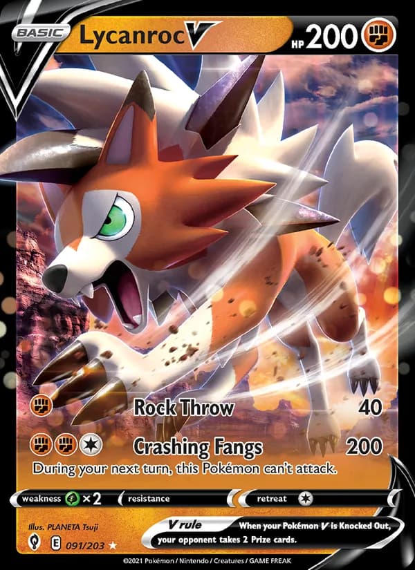 Lycanroc V 91/203, Evolving Skies