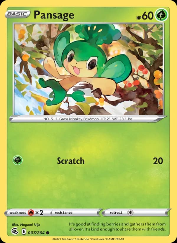 Pansage 7/264, Fusion Strike