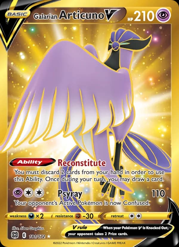 Galarian Articuno V 181/172, Brilliant Stars