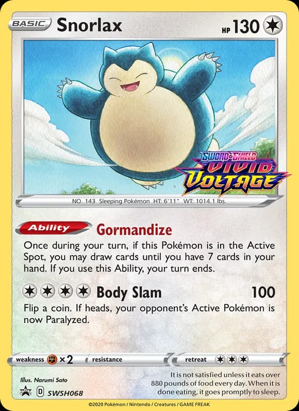 Snorlax SWSH068/307, SWSH Black Star Promos