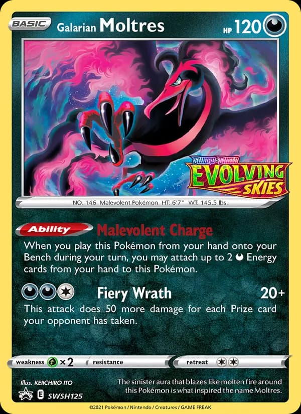 Galarian Moltres SWSH125/307, SWSH Black Star Promos
