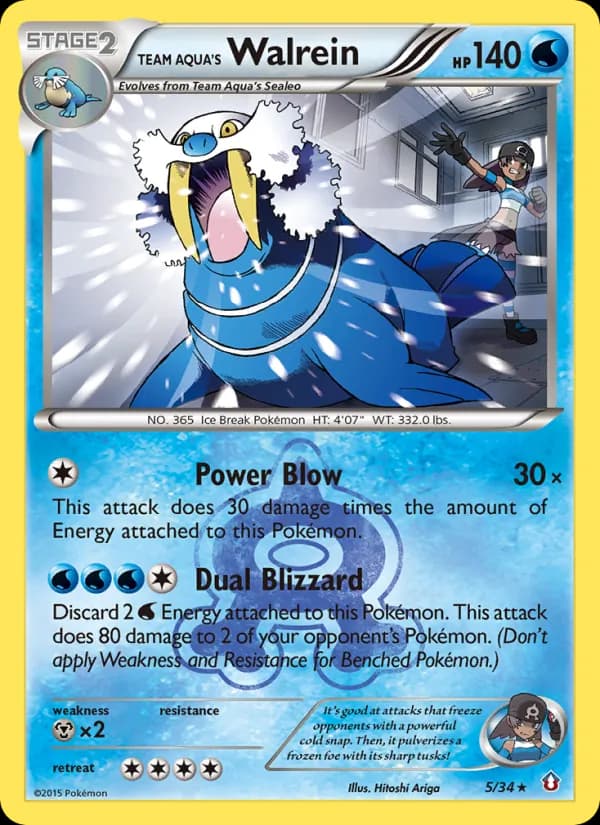 Team Aqua's Walrein 5/34, Double Crisis