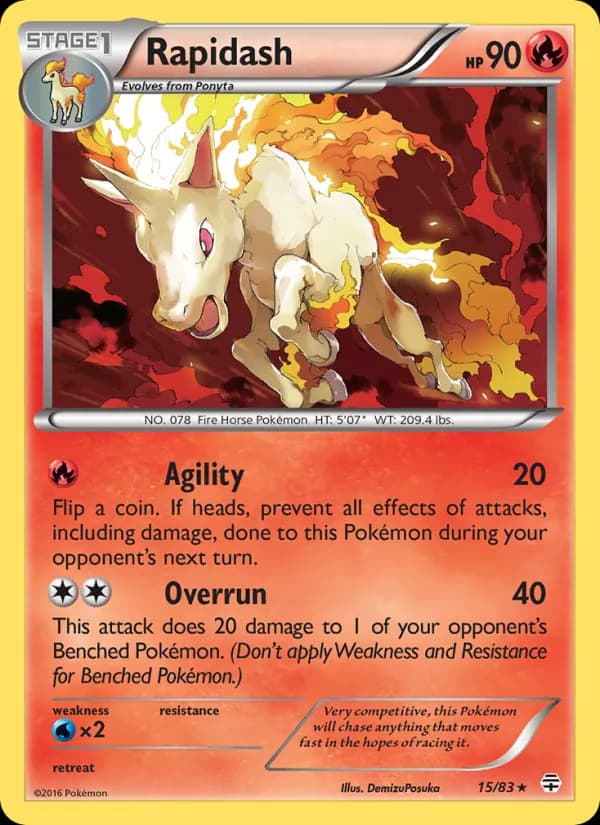 Rapidash 15/83, Generations