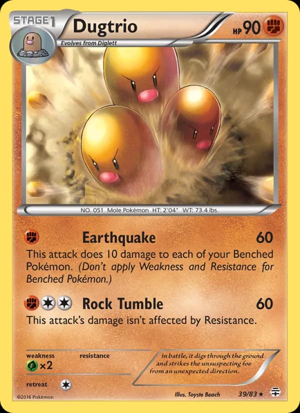 Dugtrio 39/83, Generations