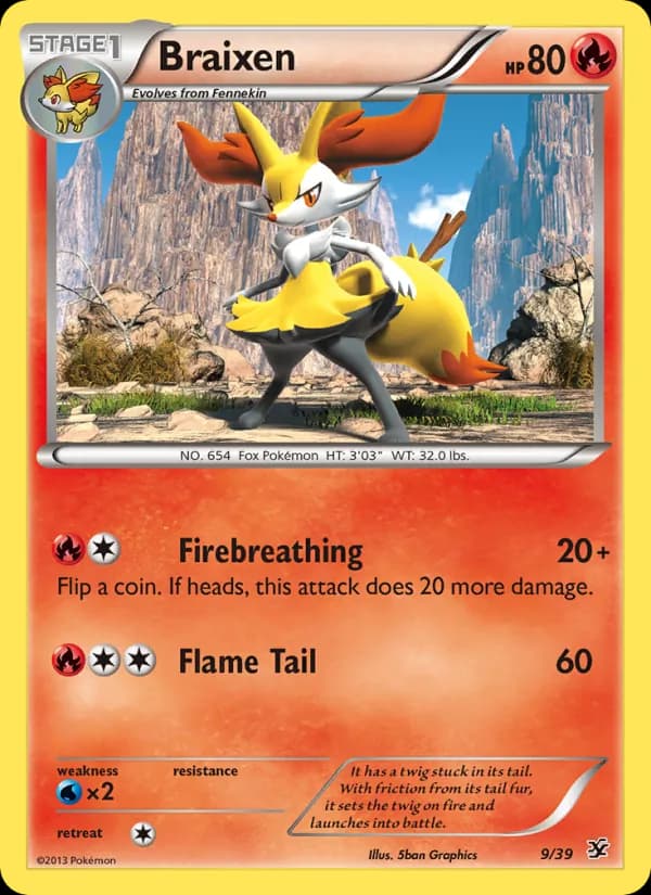 Braixen 9/39, Kalos Starter Set