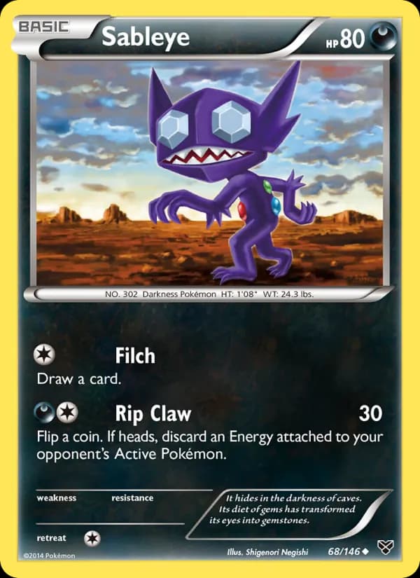 Sableye 68/146, XY