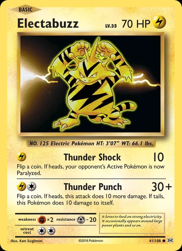 Electabuzz 41/108, Evolutions