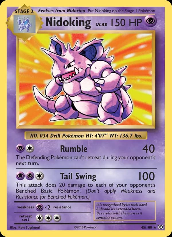 Nidoking 45/108, Evolutions