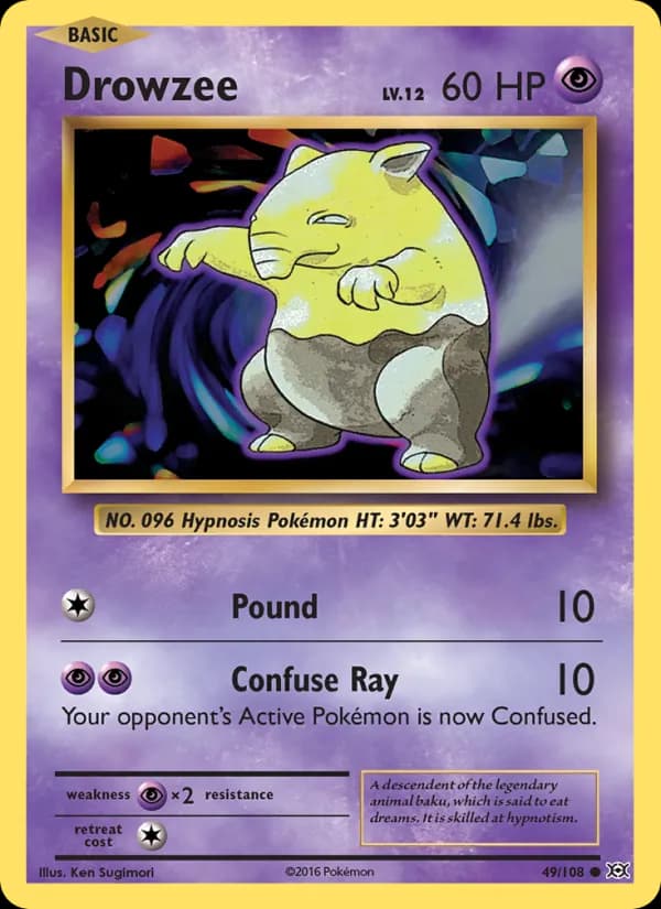 Drowzee 49/108, Evolutions