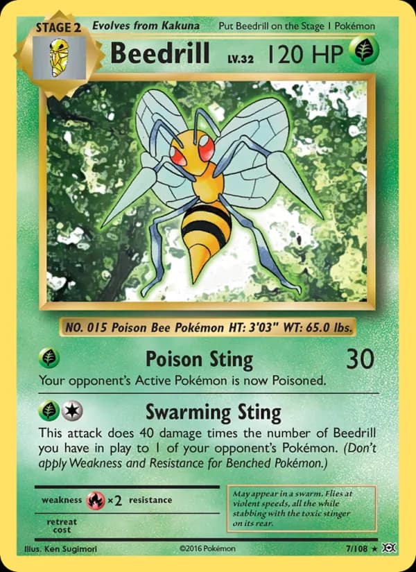 Beedrill 7/108, Evolutions