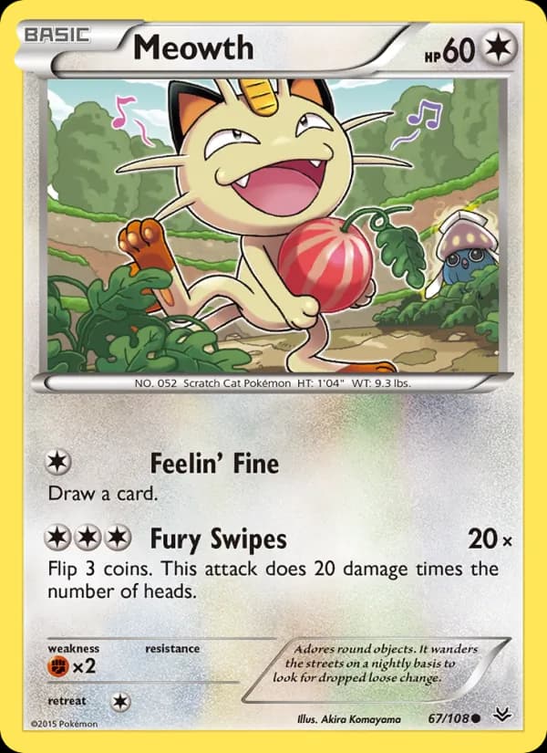 Meowth 67/108, Roaring Skies