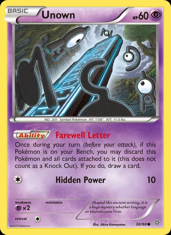 Unown 30/98, Ancient Origins